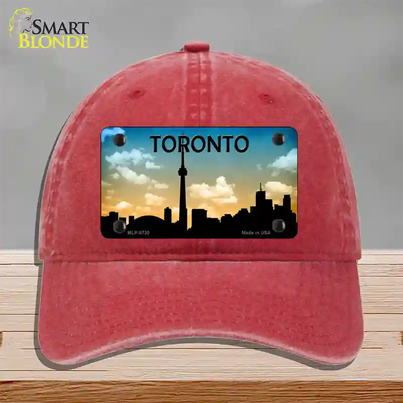 Toronto Silhouette Novelty License Plate Hat Unconstructed Cotton / Red