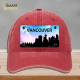 Vancouver Silhouette Novelty License Plate Hat Unconstructed Cotton / Red