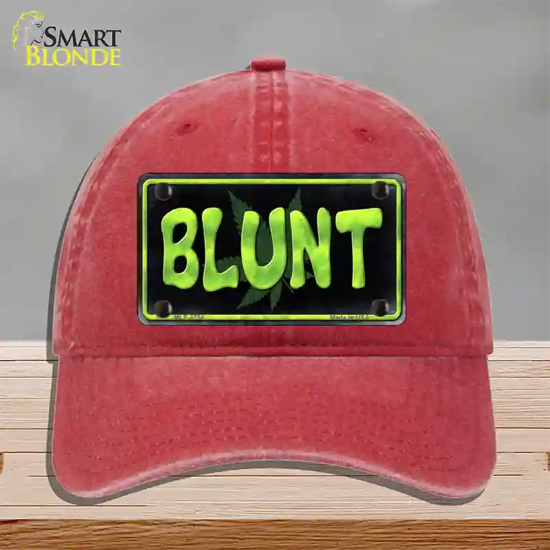 Blunt Novelty License Plate Hat Unconstructed Cotton / Red