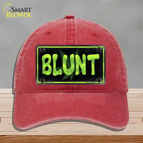 Blunt Novelty License Plate Hat Unconstructed Cotton / Red