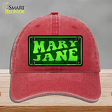 Mary Jane Novelty License Plate Hat Unconstructed Cotton / Red