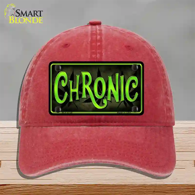 Chronic Novelty License Plate Hat Unconstructed Cotton / Red