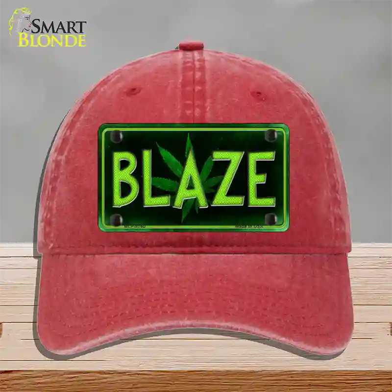 Blaze Novelty License Plate Hat Unconstructed Cotton / Red