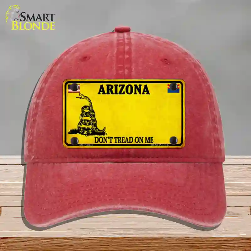 Arizona State Blank Novelty License Plate Hat Unconstructed Cotton / Red / Arizona Yellow (8835-14458):https | Clean | Yes