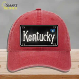 Kentucky Flag Script Novelty License Plate Hat Unconstructed Cotton / Red