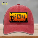 Boot Arizona Scenic Novelty License Plate Hat Unconstructed Cotton / Red