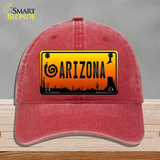 Snake Arizona Scenic Novelty License Plate Hat Unconstructed Cotton / Red