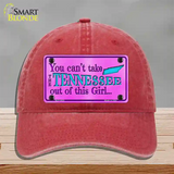 Tennessee Girl Novelty License Plate Hat Unconstructed Cotton / Red