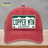 Copper Mountain Colorado Novelty License Plate Hat Unconstructed Cotton / Red