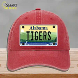 Tigers Alabama Novelty License Plate Hat Unconstructed Cotton / Red