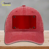 Red Metallic Solid Novelty License Plate Hat Unconstructed Cotton / Red