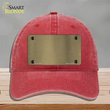 Gold Metallic Solid Novelty License Plate Hat Unconstructed Cotton / Red