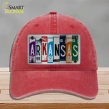 Arkansas License Plate Art Novelty License Plate Hat Unconstructed Cotton / Red