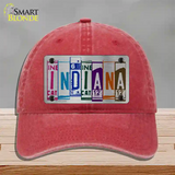 Indiana License Plate Art Novelty License Plate Hat Unconstructed Cotton / Red