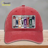 Nevada License Plate Art Novelty License Plate Hat Unconstructed Cotton / Red