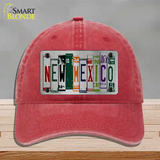 New Mexico License Plate Art Novelty License Plate Hat Unconstructed Cotton / Red