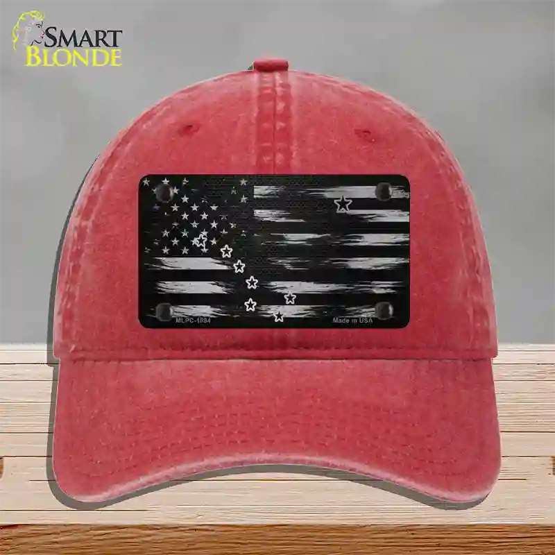 Alaska Carbon Fiber Novelty License Plate Hat Unconstructed Cotton / Red