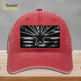 Arizona Carbon Fiber Novelty License Plate Hat Unconstructed Cotton / Red