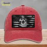 Maine Carbon Fiber Novelty License Plate Hat Unconstructed Cotton / Red