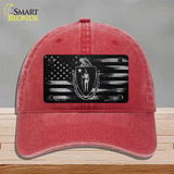 Massachusetts Carbon Fiber Novelty License Plate Hat Unconstructed Cotton / Red