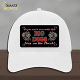 Big Dogs Black Novelty License Plate Hat Unconstructed Cotton / White