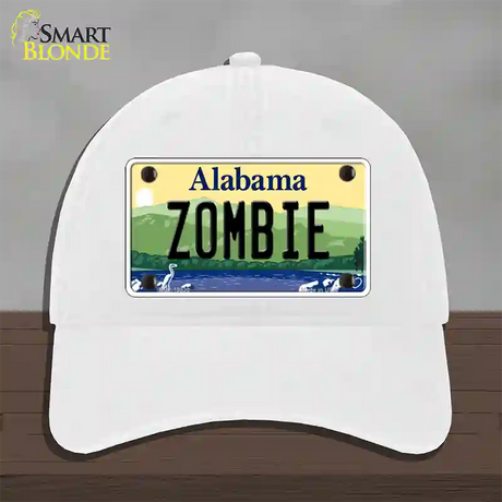 Zombie Alabama Novelty License Plate Hat Unconstructed Cotton / White