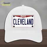 Cleveland Ohio Novelty License Plate Hat Unconstructed Cotton / White