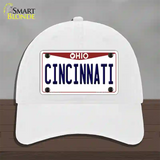 Cincinnati Ohio Novelty License Plate Hat Unconstructed Cotton / White