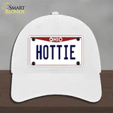 Hottie Ohio Novelty License Plate Hat Unconstructed Cotton / White