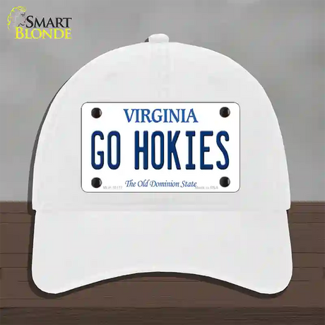 Go Hokies Virginia Novelty License Plate Hat Unconstructed Cotton / White