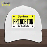 Princeton New Jersey Novelty License Plate Hat Unconstructed Cotton / White