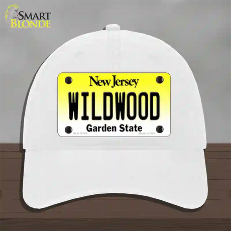 Wildwood New Jersey Novelty License Plate Hat Unconstructed Cotton / White