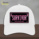 Survivor Novelty License Plate Hat Unconstructed Cotton / White