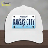 Kansas City Missouri Novelty License Plate Hat Unconstructed Cotton / White