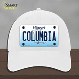 Columbia Missouri Novelty License Plate Hat Unconstructed Cotton / White