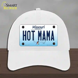 Hot Mama Missouri Novelty License Plate Hat Unconstructed Cotton / White