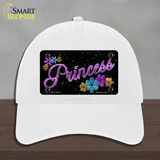 Princess Glitter Novelty License Plate Hat Unconstructed Cotton / White