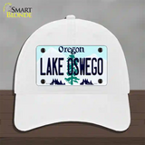 Lake Oswego Oregon Novelty License Plate Hat Unconstructed Cotton / White