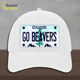 Go Beavers Oregon Novelty License Plate Hat Unconstructed Cotton / White