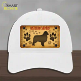 Australian Shepherd Novelty License Plate Hat Unconstructed Cotton / White