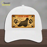 Cocker Spaniel Novelty License Plate Hat Unconstructed Cotton / White