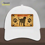 Labrador Retriever Novelty License Plate Hat Unconstructed Cotton / White