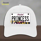 Princess Maryland Novelty License Plate Hat Unconstructed Cotton / White