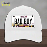 Bad Boy Maryland Novelty License Plate Hat Unconstructed Cotton / White