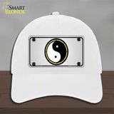 Yin And Yang Novelty License Plate Hat Unconstructed Cotton / White