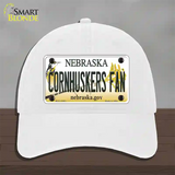 Cornhuskers Fan Nebraska Novelty License Plate Hat Unconstructed Cotton / White