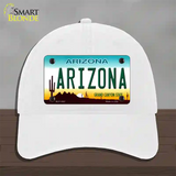 Arizona Novelty License Plate Hat Unconstructed Cotton / White