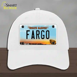 Fargo North Dakota Novelty License Plate Hat Unconstructed Cotton / White