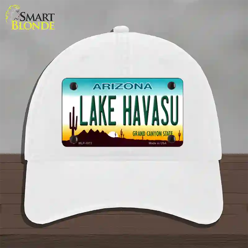 Lake Havasu Arizona Novelty License Plate Hat Unconstructed Cotton / White