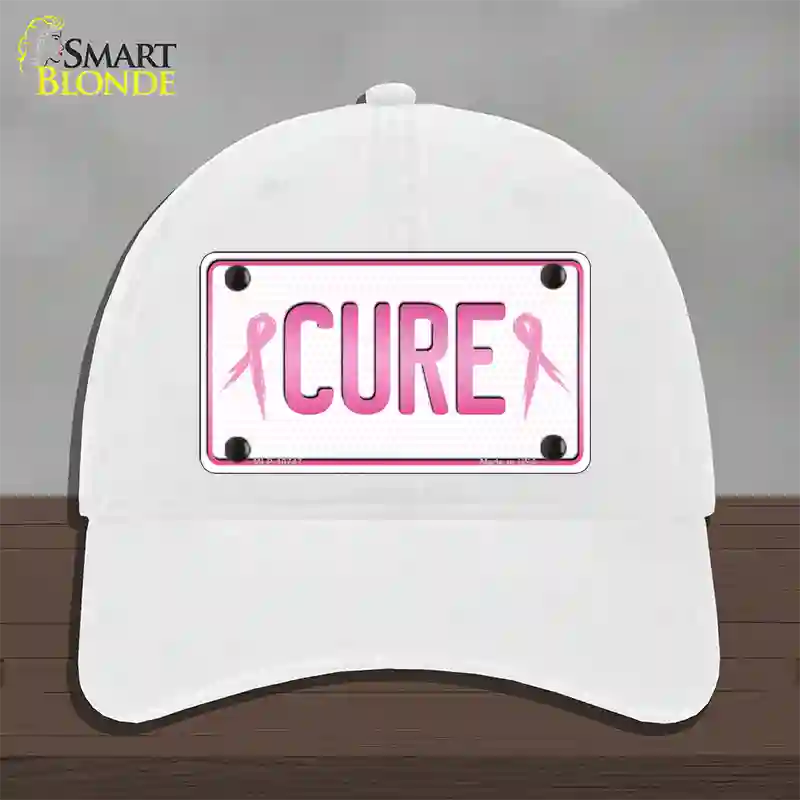 Cure Novelty License Plate Hat Sign Unconstructed Cotton / White